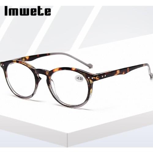 Imwete Round Frame Reading Glasses For Men Women Computer Optical Eyeglasses Hyperopia Anti Blue Light Reading Glasses Eyewear