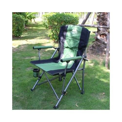 Portable armrest outdoor folding chair leisure back fishing chair camping barbecue beach computer chair