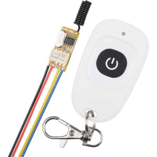 RF 1CH mini Remote Control Switch 12v DC3.7v to 24v Universal Relay Transmitter 433mhz receiver Module Home Office