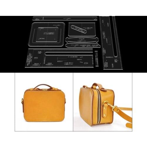 Diy Leather kraft handbag card holder sewing pattern coinb bag template diy handmade craft