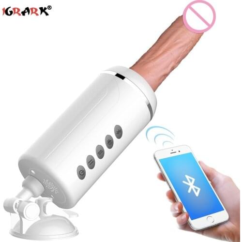 2020 Bluetooth APP Sex Machine Female Masturbation Dildos Gun for Women Sex Toys Attachments Automatic Love Machines for Women