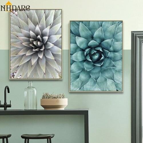 Nordic Succulent Plants Wall Art Posters and Prints Canvas Painting Wall Pictures for Living Room Green Natural Home Decoration