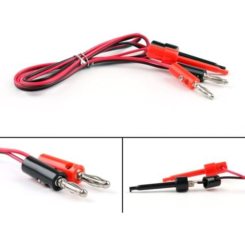Artudatech Test Hook Clips Probe To 4mm Banana Plug Leads For IC Grabbers Probes 100cm Parts