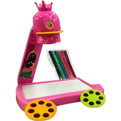 Intelligent Desk Light Drawing Toys Cartoon Animal Cow Study Table Liquid 4ml Drawing Toys For Baby Kids Child