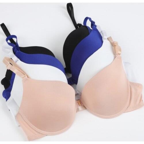 Women Seamless Push Up Bra Sexy Front Button Closure Bras Underwear Buckle Female Small Chest Underwire Bra