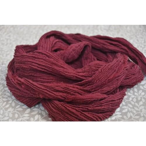 Women Solid Color Rough Linen Washed Vintage Scarves Ladies Wrinkle Scarf Spring Autumn
