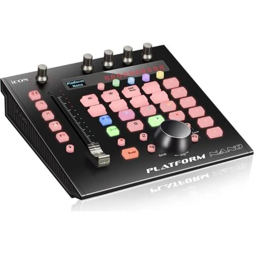 ICON Platform Nano portable DAW USB MIDI/Audio controller with motorized fader for producer,engineer,musician,studio enthusiast