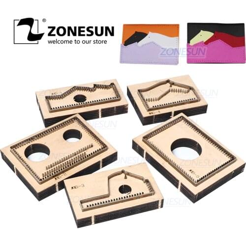 ZONESUN H1 Credit Card Holder Coin Purse Custom Leather dies cutting Handicraft Tool Punch Cutter Mold DIY Paper Wallet Cut Die