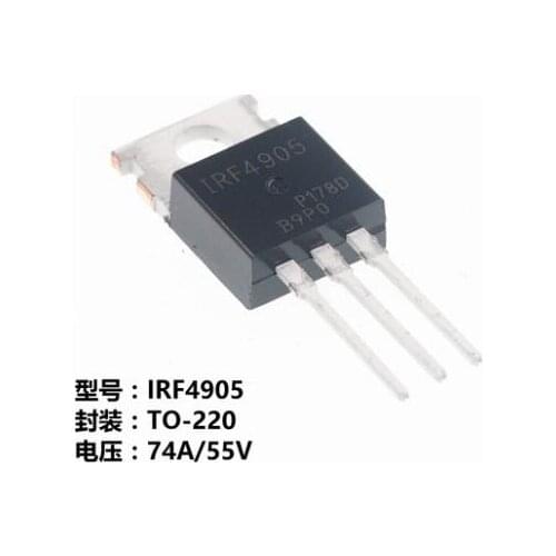 10pcs/lot IRF4905 TO-220 FET IRF4905PBF 74A / 55V / 200W