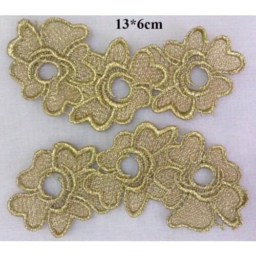 13*6cm gold thread embroidery applique,nations style garment accessories,costume patches,XERY13830