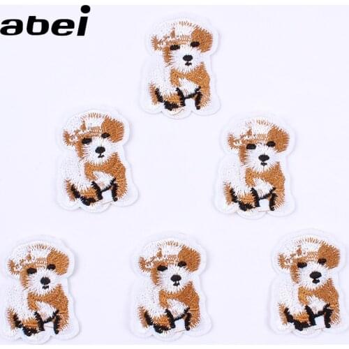 5pcs/lot 3D Dogs Patch for jeans backpack Sew On Iron On Cartoon Animal Stickers Garments Accessories Handmade Coats Motif Badge