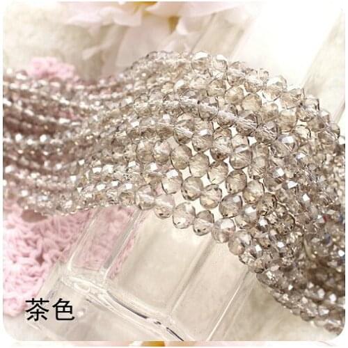 6mm 8mm Tea Colour Crystal Crystal 5040 Rondelle Beads ,Loose Beads For Chandelier Decoration