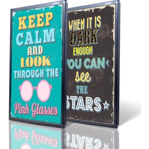 Aluminum light board led menu board light single side poster frame