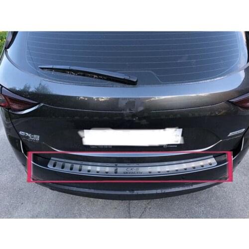Car Styling For Mazda CX-5 CX5 2017-2019 REAR OUTER BUMPER PROTECTOR TRIM DOOR SILL SCUFF COVER PLATE ACCESSORIES