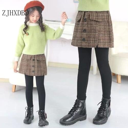 Plus Velvet Winter Leggings for Girls Skirt Pants Thick Baby Clothes Cotton Kids Trousers Toddler Boy Pants Children Sweatpants