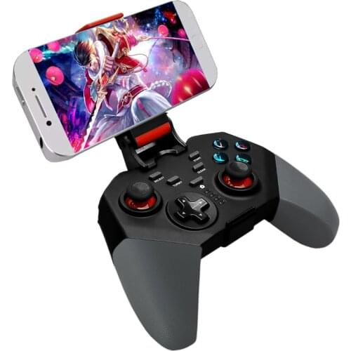 Wireless Bluetooth V4.0 Android iOS Gamepad Joysticks Game Controller for Mobile Phone with Holder V3 Touch Point Mapping Turbo