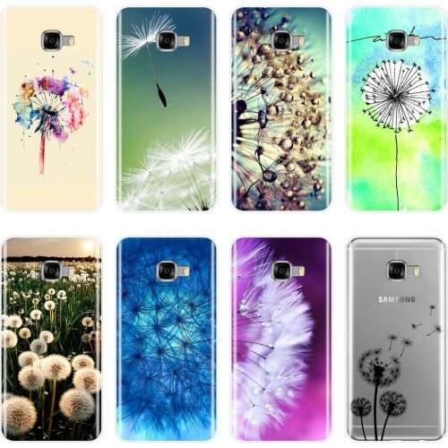 TPU Flower Dandelion Purple Blus Phone Case For Samsung Galaxy C9 C7 C5 Pro Silicone Soft Back Cover For Samsung Galaxy C5 C7 C8