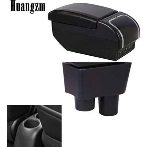 For Nissan Almera Armrest box central Store content box with cup holder ashtray with 9 USB interface