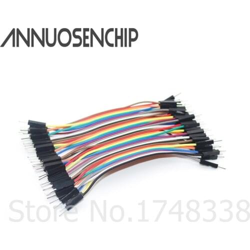 40PCS 10CM 2.54MM Row Male to Male Dupont Cable Breadboard Jumper Wire For arduino
