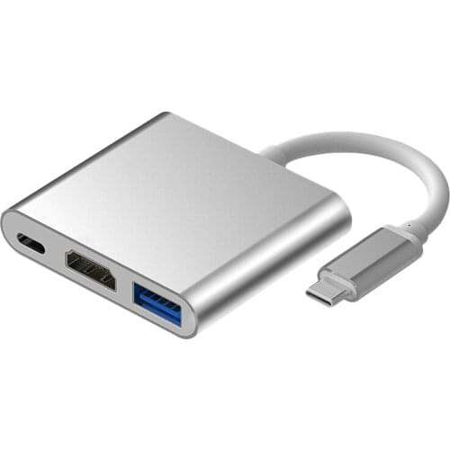Type C to HDMI Type C PD USB3.1 2K/4K Adapter Converter Cable HD 1080P 3 in 1 Type C Hub Docking Station