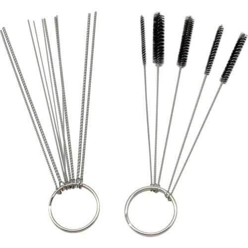 Carburetor Carbon Dirt Jet Remove Cleaning + Needles Brushes Tool For Honda Durable stainless steel cleaning needles