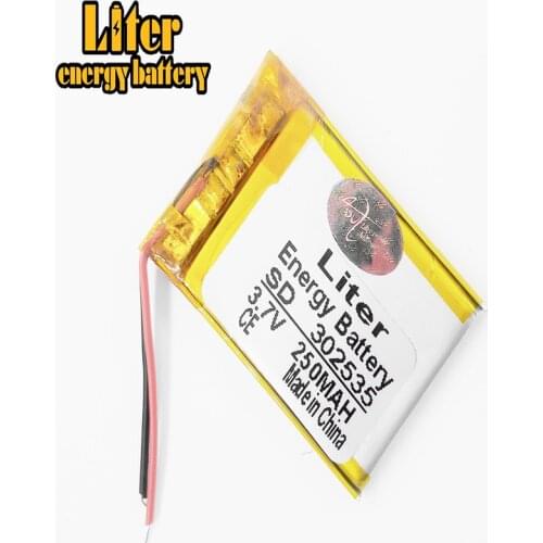 Lithium battery 302535 3.7V 250MAH 032535 MP3 MP4 Bluetooth speaker battery Eye massager battery