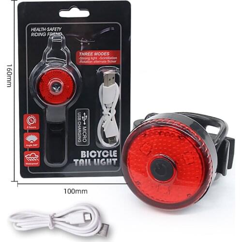 MTB Bicycle Tail Light Waterproof Mini Night Riding Bike Rear Lights Safety Warning Cycling LED Helmet Light Bike Accessories