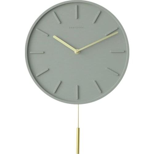 Hanging Kitchen Wall Clock Grey Large Pendulum Living Room Wall Clock Round Minimalist Orologio Da Parete Hanging Watch EA60WC