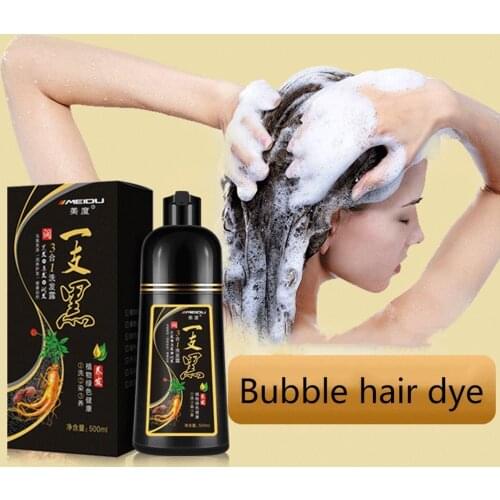 Organic Natural Fast Hair Dye Black Cover White Hair Black Dye Dye does generation Bubble The not Hair hurt first Plant dye T5B0