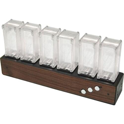 RGB Nixie Tube Clock Glow Tube Clock Digital Color Changing Styles Gift