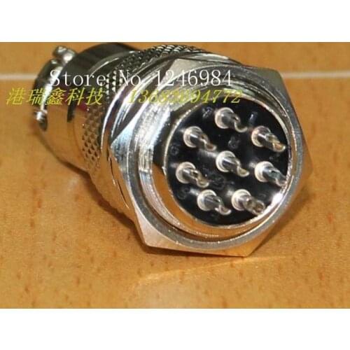 [SA]Heavy air plug air outlet strong round eight core aviation plug connector 16MM hole 125V4A--50pcs/lot
