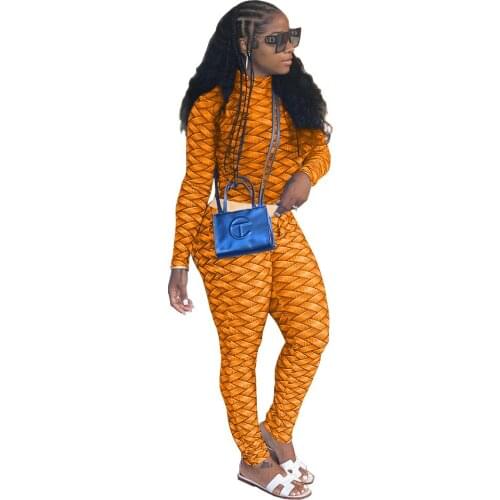 Tie Dye Tracksuit Two Piece Outfits Women Sets Clothes 2021 Long Sleeve Pullover Top Female Pencil Pants Sexy Fitness Wear