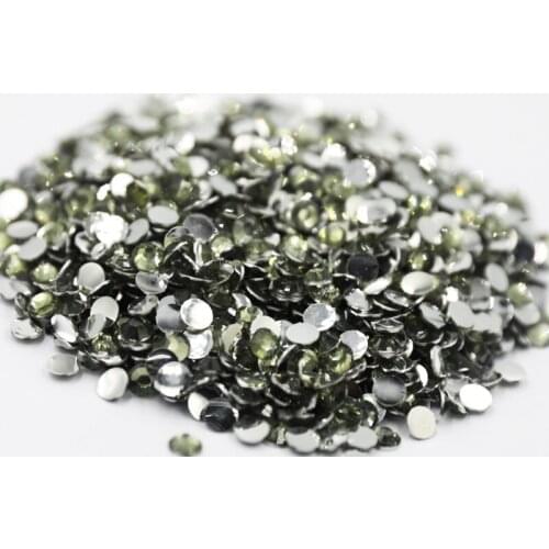 Black Diamond Color 2~6mm Flatback стразы Resin Non hotfix Rhinestones in Bulk Package Plastic Nail Art Decoration for Garment