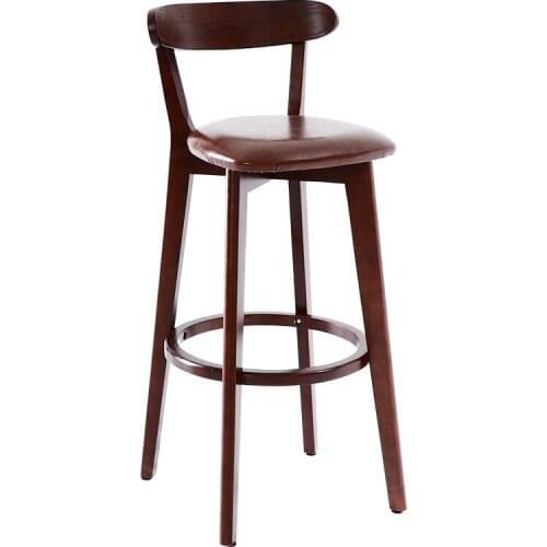 Solid Wood Bar Chair Back Chair Northern Europe Bar Table Chair High Stool Bar Stool Modern Simple High Stool Bar Chair