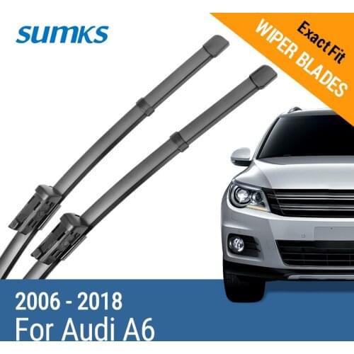 SUMKS Wiper Blades for Audi A6 C6 C7 Claw / Push Button Type 2006 2007 2008 2009 2010 2011 2012 2013 2014 2015 2016 2017 2018