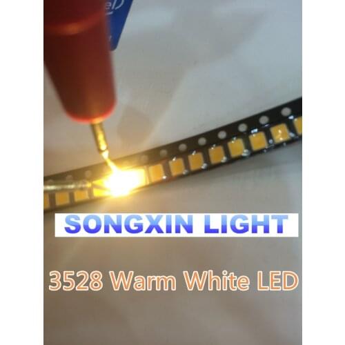 1000 pcs 1210 SMD SMT 3528 LED Warm white POWER TOP PLCC-2 Lamp Bead SMD Chip for All Kinds of LED Light
