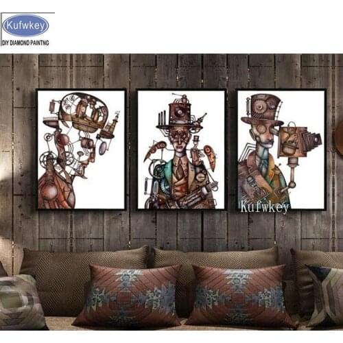 3pcs,Diamond Embroidery, robot,5D,Full,Diamond Painting,Cross Stitch,kits,3D,Diamond Mosaic,art,home Decoration,Christmas,gift