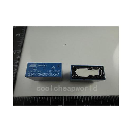 5pcs SMI-12VDC-SL-2C DC 12V 5A 250V 8PIN Power Relay