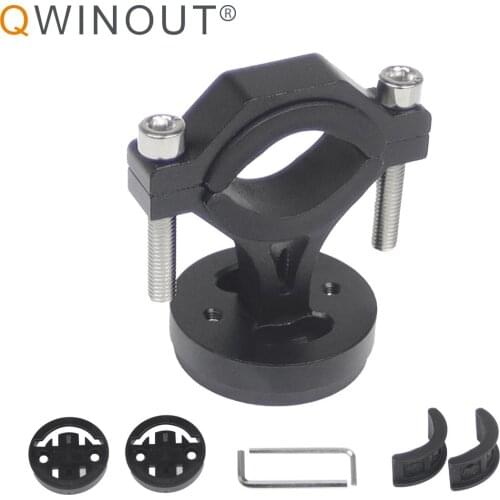 QWINOUT Bicycle Stem Stopwatch Bracket Adapter Base For Garmin Bryton Computers Mount Road Bike Handlebar Holder
