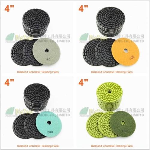 SHDIATOOL 12pcs 4inch Diamond Resin Bond Concrete Floor Renew Polishing Pads Dia 100mm Sanding Discs Repairing For Beton
