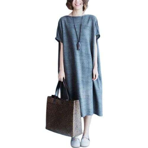 ARCSINX Ovesized Womens Dress Plus Size 4XL 5XL 6XL 7XL Grey Summer Dresses And Sundresses Woman Casual Korean Women Dress 3XL