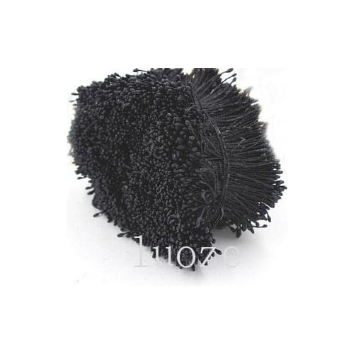 RE Free Shipping 4500pcs1mm Single color Double tips DIY Pearl Flower Stamen Floral Stamen Cake Wedding Decoration- Black color