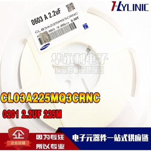 CL03A225MQ3CRNC CAP CER 0201 2.2uF 225M ±20% 6.3V X5R Ceramic Capacitor 10000pcs Ceramic Capacitor