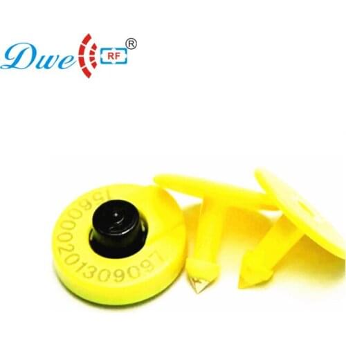 DWE CC RF access control card rfid animal ear tag cattle management mini rfid tag full duplex B