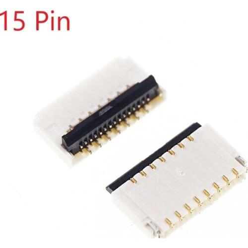 100 pcs FPC connector 15 Pin 0.3 mm pitch 0.9 mm height back flip type dual sided Top and Bottom Right Angle SMT PCB FH35C-15S