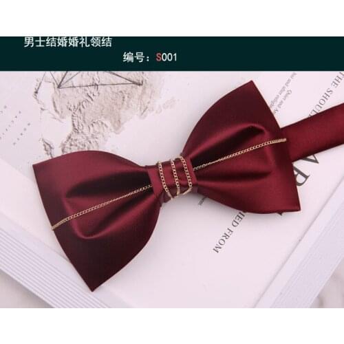 Bow tie male wedding wine red navy blue black mosaic photo studio shooting accessories bow tie hosting entertainment emcee weddi