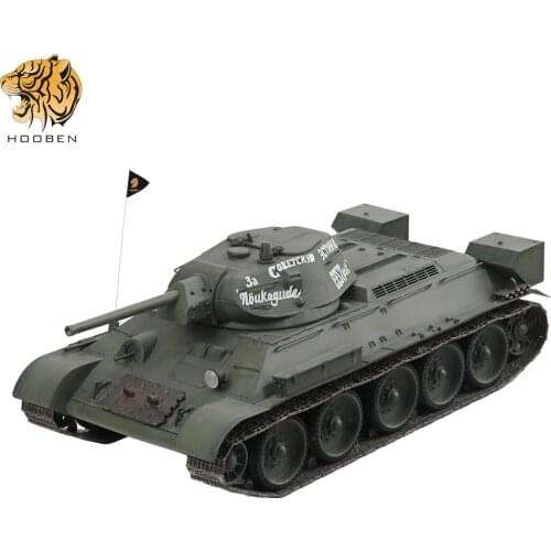 HOOBEN 1/10 T-34/76 Soviet Medium Tank No.112 Factory Krasnoe Sormovo Late Production World War II RTR T34 6739
