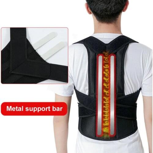 Shoulder Posture Corrector Belt Men Women Waist Upper Back Brace Correcting Kyphosis Support Adjustable Straightener Pain Relief