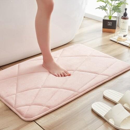 Memory Foam Bath Bathroom Mat Carpet For Floor SBR Non-slip Bottom Toilet Rugs Modern Anti Skid And Washable tapis salle de bain
