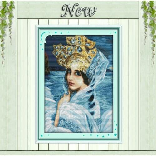 The Swan Princess beautiful girl 11CT patterns printed on canvas 14CT needlework diy dmc cross stitch chinese Set Embroidery kit
